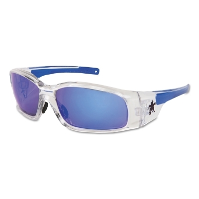 SWAGGER SAFETY GLASSES CLEAR FRAME BLUE